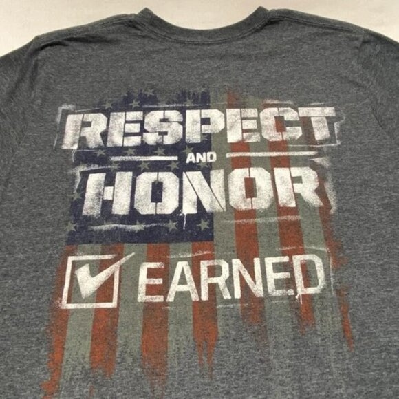 Cody James Respect & Honor T-Shirt Men's Large Heather Navy Graphic Western Logo - Picture 5 of 5